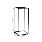 2-Pack Wedding Flower Stand Black Metal Geometric Column Frame Rectangular - Versatile Floral Pedestal for Sophisticated Arrangements 24"