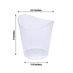 24-Pack Plastic Dessert Snack Cups Clear - Disposable Mini Appetizer Party Cups with Wavy Rim for Ice Cream, Dips & Snacks 4oz