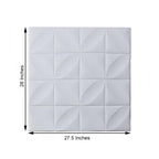 10 Pack 52 Sq ft 3D White Foam Self Adhesive Wall Panels - Diamond Design