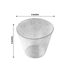 12-Pack Plastic Party Glasses Silver Glittered - Sparkly Disposable Cups for Events 9oz