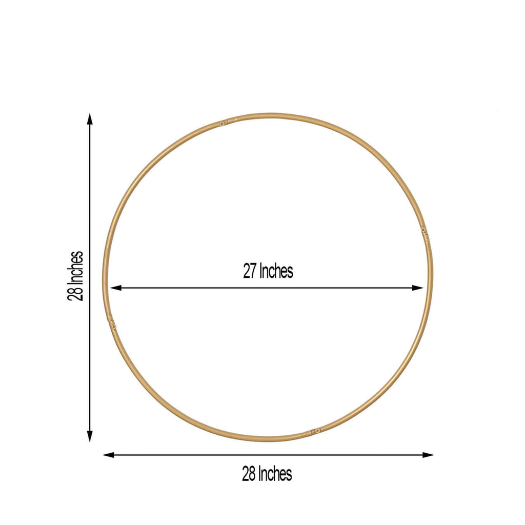 28" Gold Heavy Duty Metal Hoop Wreath, Floral Hoop