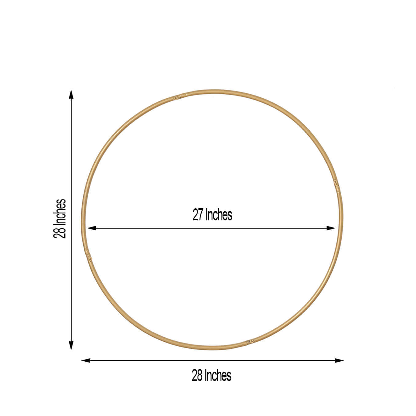 28" Gold Heavy Duty Metal Hoop Wreath, Floral Hoop