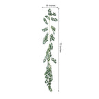 2 Pack 6ft Green Artificial Honey Locust Leaf Garland, Flexible Vine