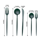 50-Pack Plastic Utensil Set Hunter Emerald Green - Premium Disposable Heavy Duty Sleek Flatware