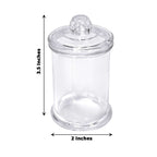 12-Pack Candy Jars Disposable Design with Clear Lids - Plastic Goodie Containers for Parties 3.5"