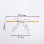 50 Pcs 3" Saddle Stitch Ribbon Bows With Twist Ties, Gift Basket Party Favor Bags Decor - White Black Polyester