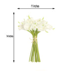 20 Stems 14" White Artificial Poly Foam Calla Lily Flowers