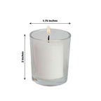 12-Pack Votive Candle Set White with Clear Glass Holders - Tealight Candles for Decor