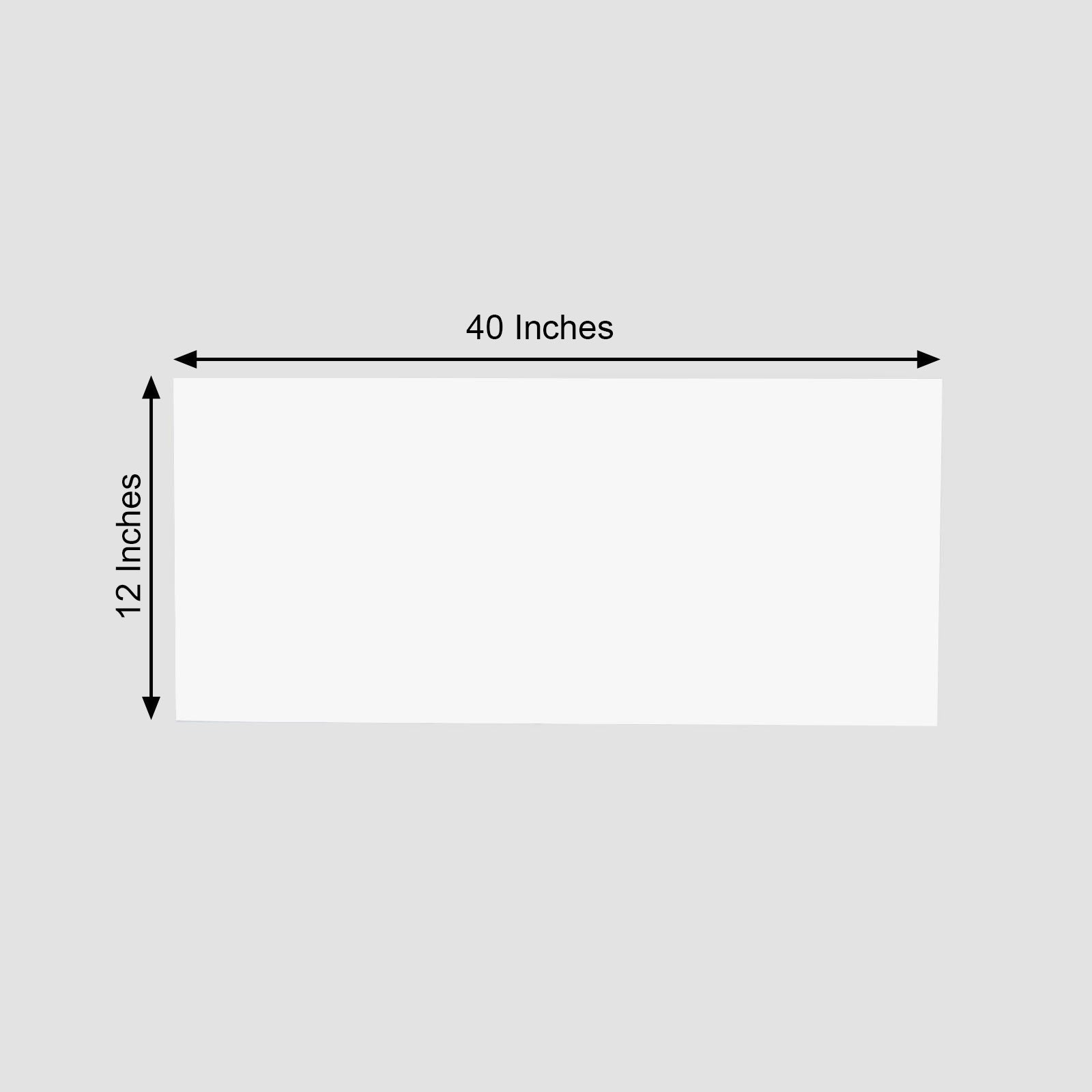 2-Pack Acrylic Plexiglass Sheets Rectangular Side Plates White - Protective Film Coating 40"x12"