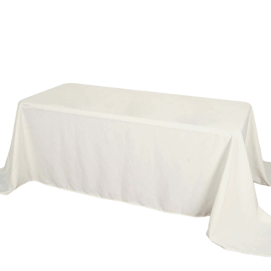 Polyester 50"x120" Rectangle Tablecloth Ivory - Wrinkle-Resistant Table Cover