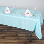 Polyester 60"x102" Rectangle Tablecloth Light Blue - Durable and Stylish Table Cover