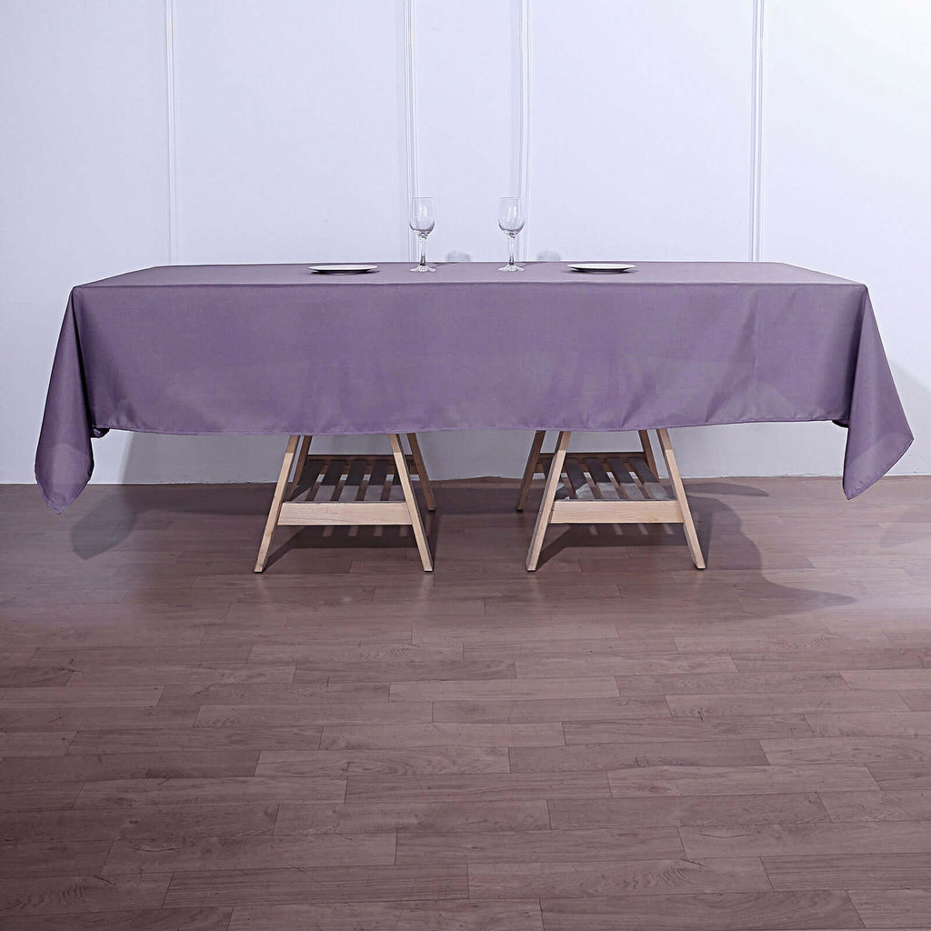 Polyester 60"x102" Rectangle Tablecloth Violet Amethyst - Durable and Stylish Table Cover