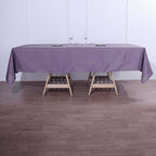 Polyester 60"x102" Rectangle Tablecloth Violet Amethyst - Durable and Stylish Table Cover