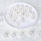 120-Pack Faux Craft Pearl Beads White - Glossy Beads with Holes for Vase Filler Jewelry Making Bridal Accessories & Event Decor 20mm