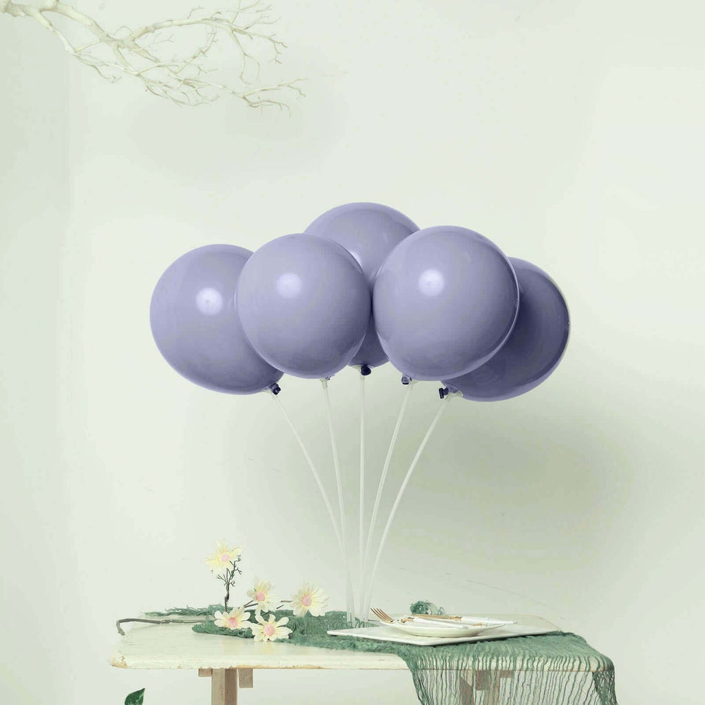 25 Pack 10" Matte Blue Gray Double Stuffed Prepacked Latex Balloons