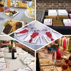 10-Pack Plastic Dinner Plates White Square with Rose Gold Trim - Lightweight Disposable Plates for Events 10"