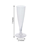 12-Pack Plastic Champagne Flutes Hollow Stem Clear - Lightweight Disposable Glasses for Toasts 5oz