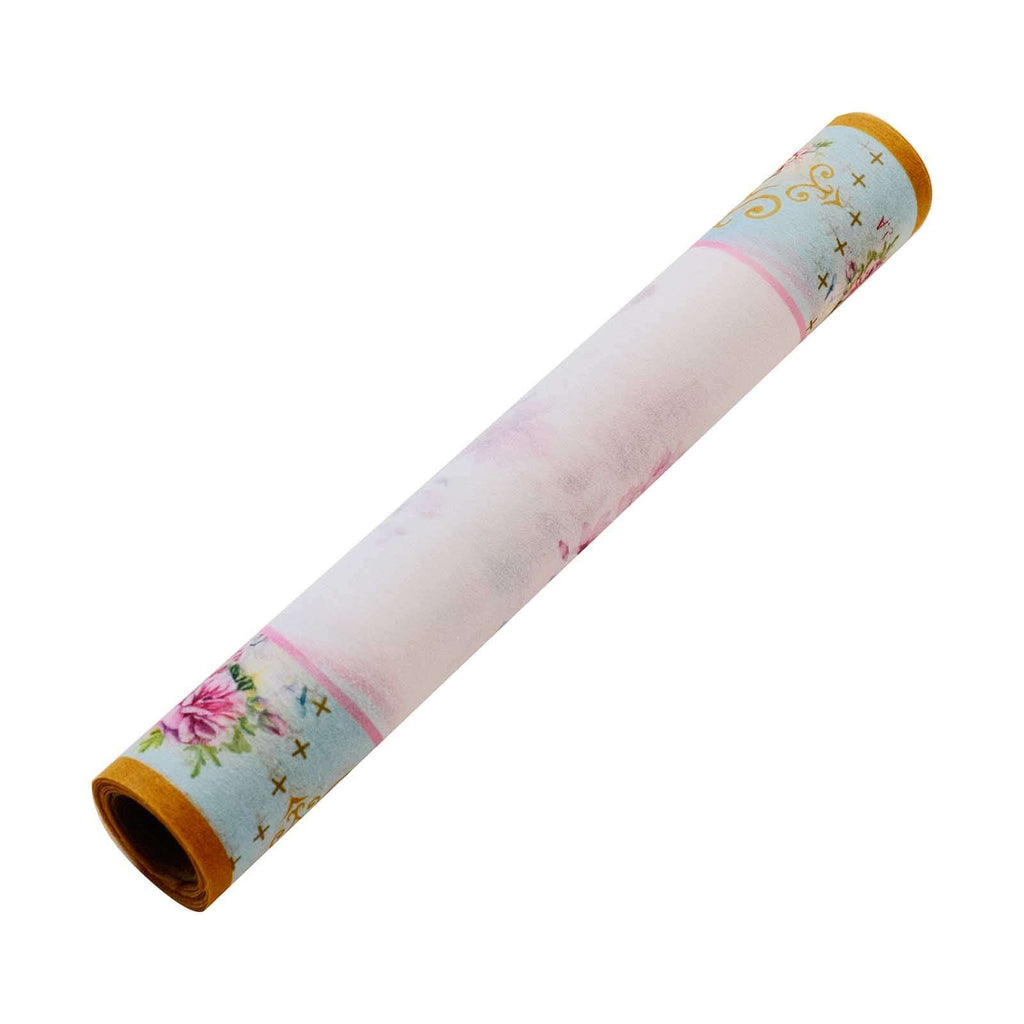 Disposable Table Runner 11"x108" White with Pink Peony Floral Print - Non - woven Stylish Spring Summer Dining Decor - Bell Racket Store