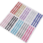 3 Pack Red Heptagon Self Adhesive Rhinestone Gem Craft Stickers