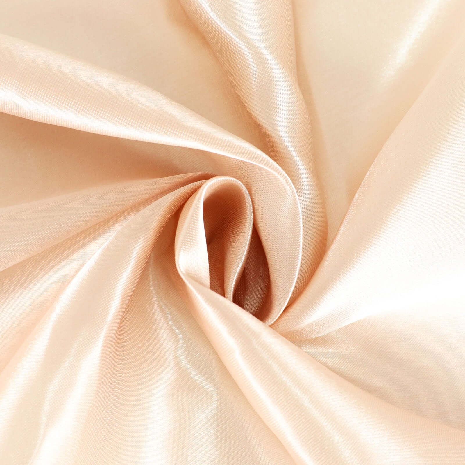 Satin 132" Round Tablecloth Beige - Stylish Seamless Table Cover
