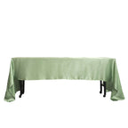 Satin Rectangular 60"x126" Tablecloth Sage Green - Smooth and Lustrous Table Cover