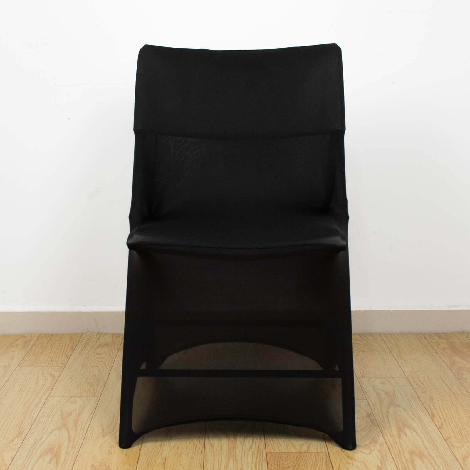 Stretch Spandex Chair Cover Black for Lifetime Folding Chairs - Wrinkle Resistant Snug Fit Slipcover with Foot Pockets