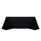100% Cotton 90"x132" Rectangle Tablecloth Black Linen - Seamless, Soft & Breathable Table Cover
