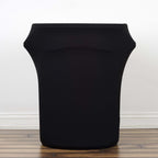 41-50 Gallons Black Stretch Spandex Round Trash Bin Container Cover