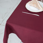 Premium Polyester 54"x54" Square Tablecloth Burgundy - Stain and Wrinkle-Resistant 220GSM Table Cover