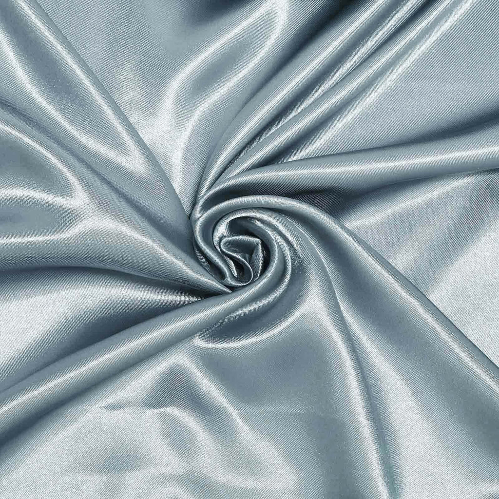 Satin 108" Round Tablecloth Dusty Blue - Smooth and Lustrous Table Cover