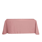 Polyester 90"x156" Rectangle Tablecloth Dusty Rose - Seamless Wrinkle-Resistant Table Cover