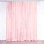 2 Pack Blush Scuba Polyester Event Curtain Drapes, Durable Flame Resistant Backdrop Event Panels Wrinkle Free with Rod Pockets - 10ftx10ft