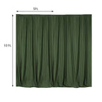 2 Pack Olive Green Scuba Polyester Event Curtain Drapes, Durable Flame Resistant Backdrop Event Panels Wrinkle Free with Rod Pockets - 10ftx10ft