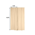 2 Pack Champagne Scuba Polyester Event Curtain Drapes, Durable Flame Resistant Backdrop Event Panels Wrinkle Free with Rod Pockets - 10ftx10ft