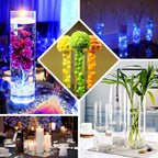 6-Pack Glass Flower Vases Cylinder Design Heavy Duty Clear - Stylish Centerpieces for Weddings 14"