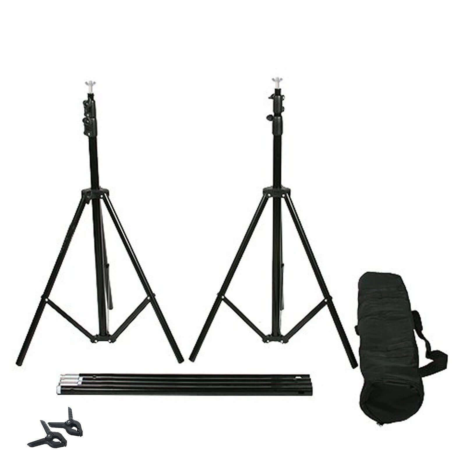 8ftX10ft Metal Adjustable Photography Backdrop Stand Kit and FREE Clips