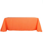 Polyester 90"x156" Rectangle Tablecloth Orange - Seamless Wrinkle-Resistant Table Cover