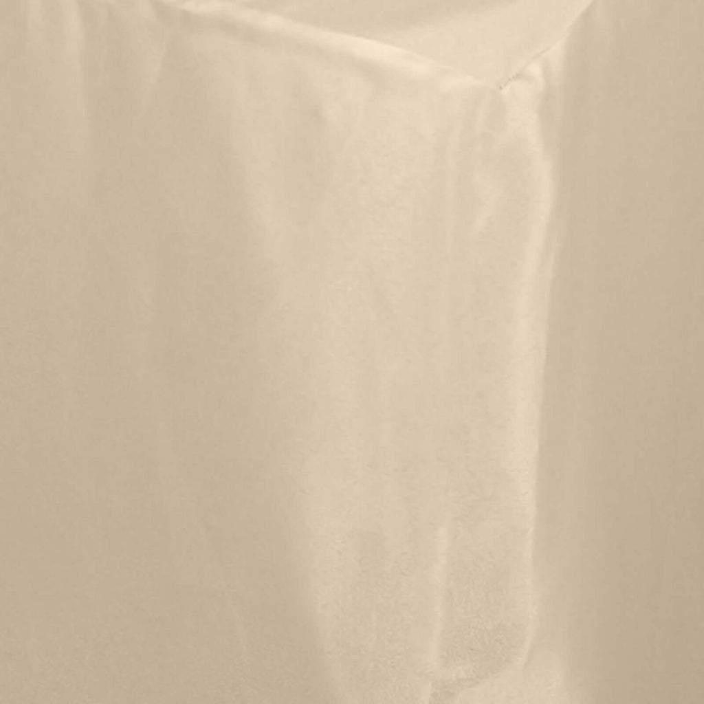 Fitted Polyester 72"x30" Rectangle Tablecloth Nude - Durable Table Cover