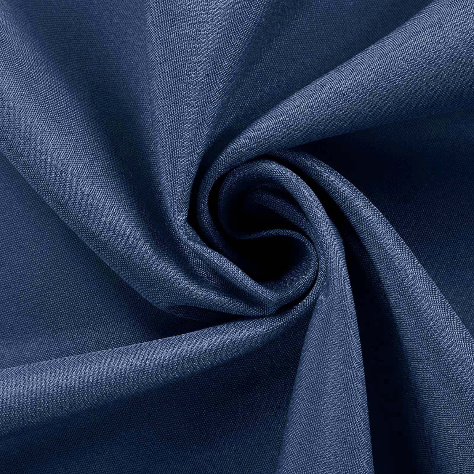 Polyester 120" Round Tablecloth Dark Denim Blue - Seamless Faux Denim Design for Stylish Gatherings