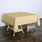 Polyester Square 70"x70" Tablecloth Champagne - Wrinkle-Resistant & Durable Table Cover