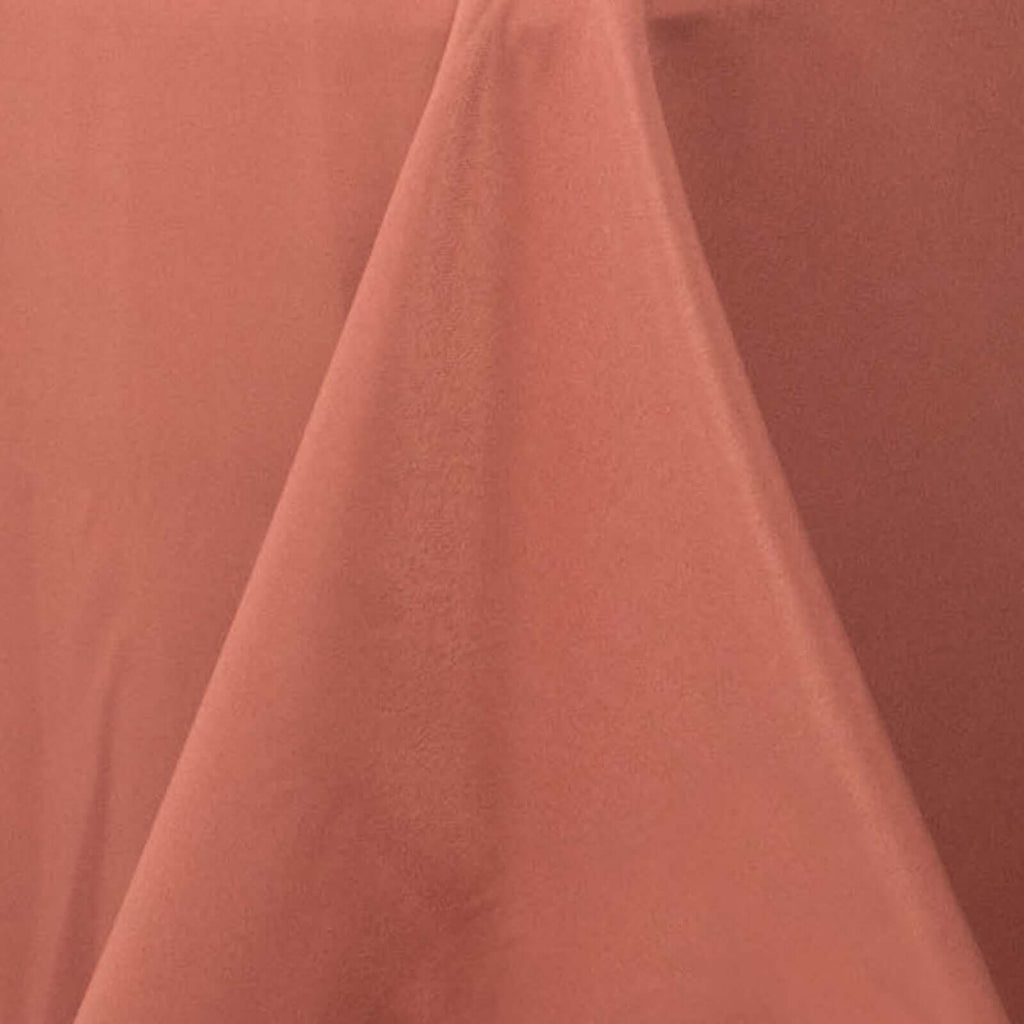 Premium Polyester 90"x156" Rectangle Tablecloth Terracotta (Rust) - Seamless 220GSM Stain-Resistant Table Cover
