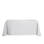 Polyester 90"x132" Rectangle Tablecloth Silver - Seamless Wrinkle-Resistant Table Cover