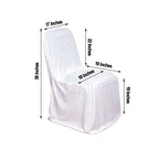 Scuba Stretch Chair Cover White for Banquet Chairs Slim Fit Design - Wrinkle Free and Durable Slipcover for Hotels, Parties & Ceremonies