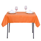 Polyester Square 54"x54" Tablecloth Orange - Wrinkle-Resistant & Durable Table Cover