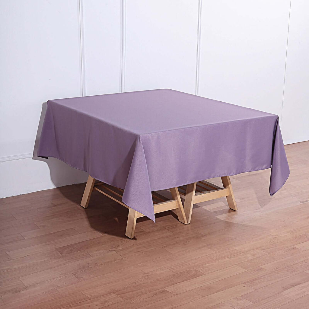 Polyester Square 70"x70" Tablecloth Violet Amethyst - Wrinkle-Resistant & Durable Table Cover