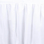 Polyester 14ft Table Skirt White - Classic Pleated Design for Weddings & Events