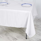 Polyester Square 70"x70" Tablecloth White - Wrinkle-Resistant & Durable Table Cover for Events