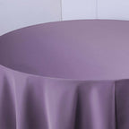 Polyester 120" Round Tablecloth Violet Amethyst - Seamless Wrinkle-Resistant Table Cover