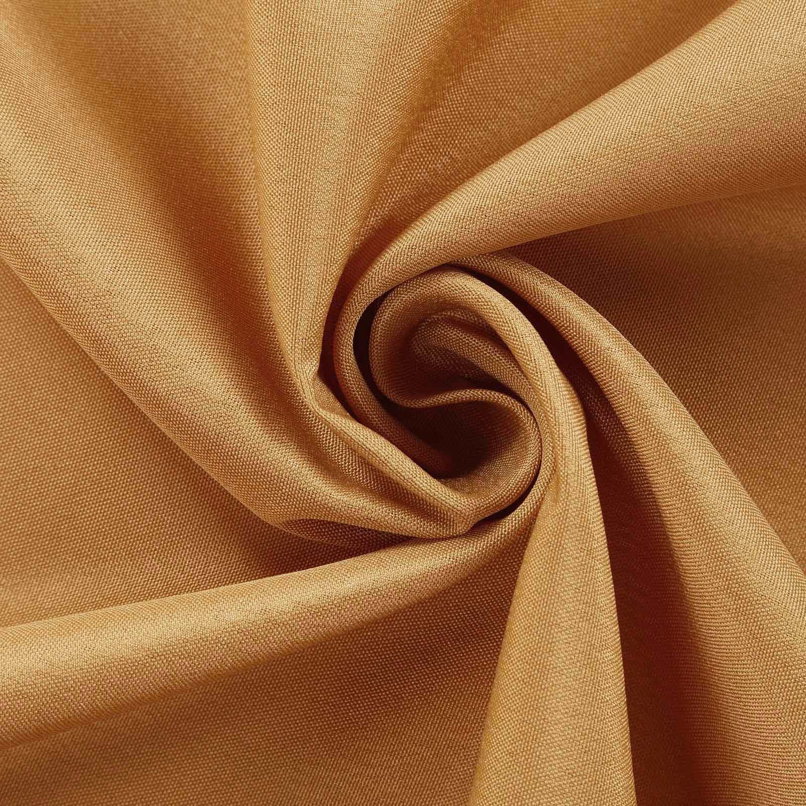 Polyester 90" Round Tablecloth Gold - Stain and Wrinkle-Resistant Table Cover for Party & Gatherings