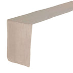 Faux Linen 12"x108" Table Runner Taupe - Slubby Textured & Wrinkle Resistant Table Decor